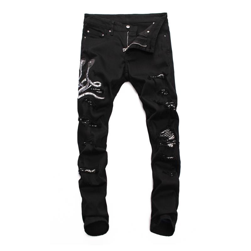 European Club style mens brand jeans Snake black Men slim jeans pants men denim trousers zipper black Pencil Pants for, 8131 black
European Club style mens brand jeans Snake black Men slim jeans pants men denim trousers zipper black Pencil Pants for, 8131 black