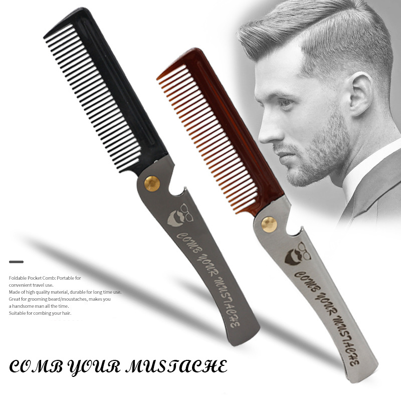 1 pcs Men Folding Pocket Comb Knife Shape PP Teeth Detangling Hair Beard Comb Metal Handle Foldable Combing Facial Mustache
1 pcs Men Folding Pocket Comb Knife Shape PP Teeth Detangling Hair Beard Comb Metal Handle Foldable Combing Facial Mustache