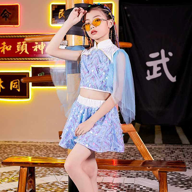 Children Jazz Dance Costumes For Girls Stage Hip Hop Street Wear Crop Tops Skirts Sequin Set Performance Dance Clothes BL4301, Top and pant
Children Jazz Dance Costumes For Girls Stage Hip Hop Street Wear Crop Tops Skirts Sequin Set Performance Dance Clothes BL4301, Top and pant