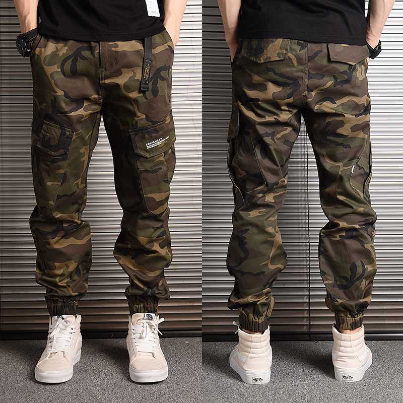 Men's Streetwear Camouflage Cargo Pants: Loose Fit, Casual Joggers, Big Pockets B1