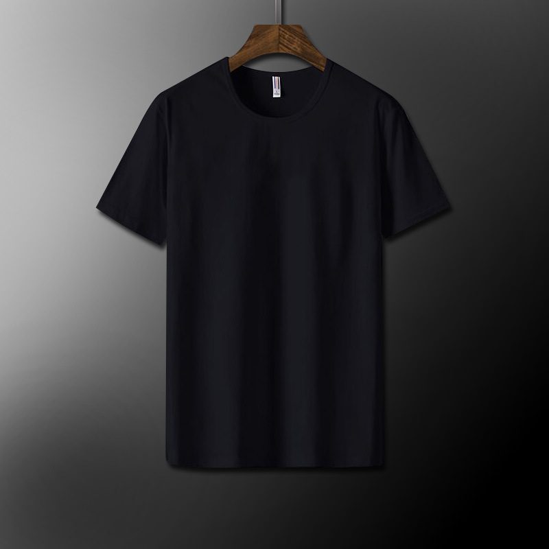 Men's short sleeve cotton T-shirt summer thin T-shirt pure white male Lycra cotton short sleeve ice silk me, Black
Men's short sleeve cotton T-shirt summer thin T-shirt pure white male Lycra cotton short sleeve ice silk me, Black