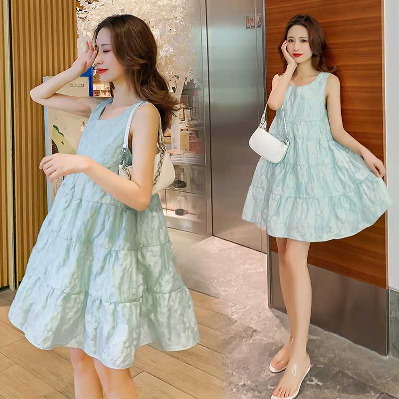 6552 Korean version of retro jacquard sleeveless dress fashionable maternity dress plus-size, Green
6552 Korean version of retro jacquard sleeveless dress fashionable maternity dress plus-size, Green