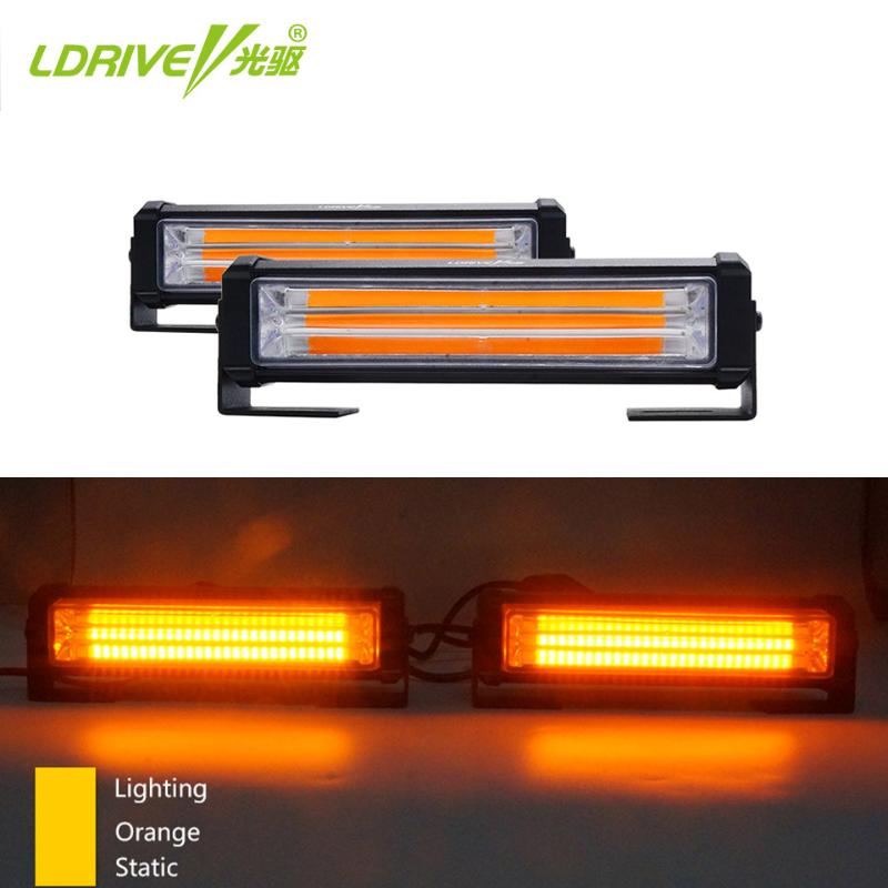 2* Red Yellow Blue Orange Car Truck LED COB Strobe Flash Flashing Warning Grille Light/DRL Emergency Driving Light Bar, As pic 
2* Red Yellow Blue Orange Car Truck LED COB Strobe Flash Flashing Warning Grille Light/DRL Emergency Driving Light Bar, As pic