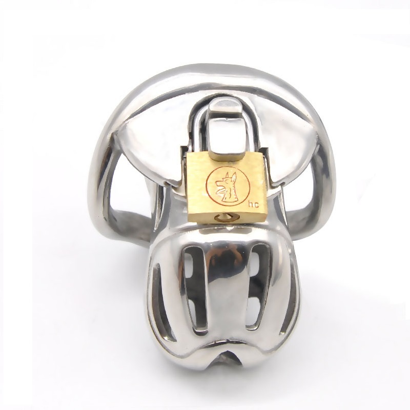 Electric shock male stainless steel long cage Chastity Device metal cock penis ring ball stretcher lock BDSM restraint sex toy T200716