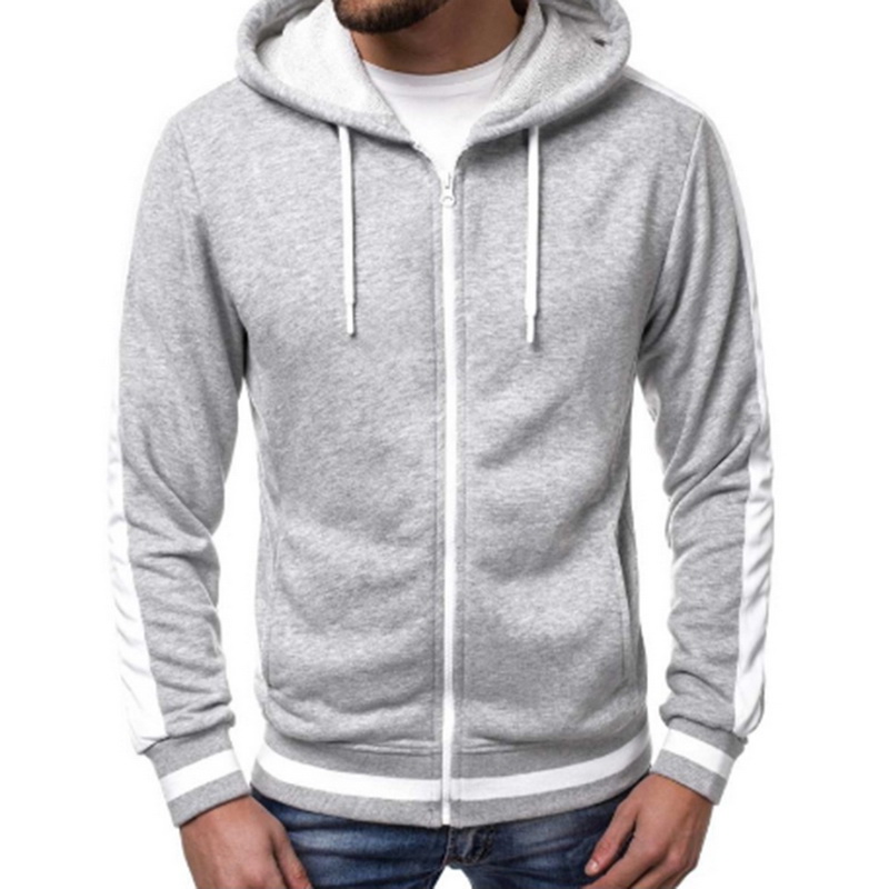 2019 Men Stripe Casual Workout Sweatshirt Hoodie Top Soild Male Pocket Zipper Tracksuit Men Cotton Cardigan Hoodies, Black
2019 Men Stripe Casual Workout Sweatshirt Hoodie Top Soild Male Pocket Zipper Tracksuit Men Cotton Cardigan Hoodies, Black
