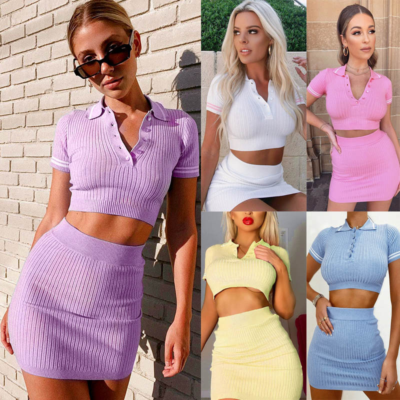 women summer sexy 2 Two piece sweater outfits set exposed navel crop top mini bodycon skirts clothes fashion streetwear nightclub clothing, Pink
women summer sexy 2 Two piece sweater outfits set exposed navel crop top mini bodycon skirts clothes fashion streetwear nightclub clothing, Pink