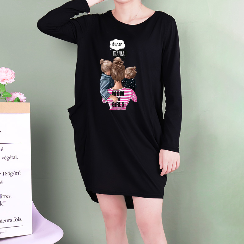 Women' Dresses Summer Autumn Casual Dress Women' Loose T-shirt Dress Women Brief Skirt Cotton Blend Asian Size -5XL A790, Black
Women' Dresses Summer Autumn Casual Dress Women' Loose T-shirt Dress Women Brief Skirt Cotton Blend Asian Size -5XL A790, Black
