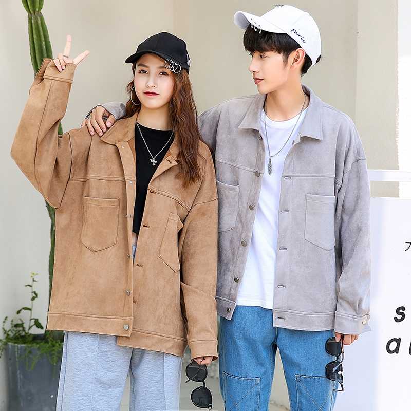2020 Autumn New Men Women Suede Jacket Streetwear Hip Hop Loose Casual Shirt Style Coat Solid Color Plus Size Couple Outerwear, Blue
2020 Autumn New Men Women Suede Jacket Streetwear Hip Hop Loose Casual Shirt Style Coat Solid Color Plus Size Couple Outerwear, Blue