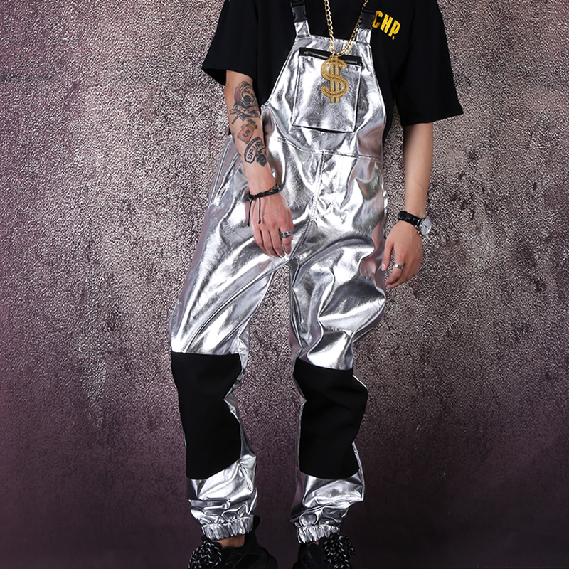 Mens Pants Real leather Sliver Match Punk Cargo Bling Rock Overalls Trousers Slim Fit New 2020, Silver
Mens Pants Real leather Sliver Match Punk Cargo Bling Rock Overalls Trousers Slim Fit New 2020, Silver