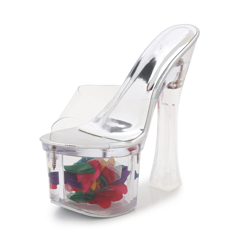 Crystal slippers high heels 17cm 20cm transparent high-heeled women shoes design flower transparent shoes large size 34-43, No flowers17cm
Crystal slippers high heels 17cm 20cm transparent high-heeled women shoes design flower transparent shoes large size 34-43, No flowers17cm