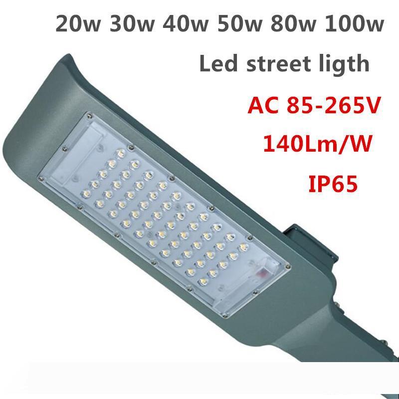 LED Street Lights 20w 30w 40w 50w 80w 100w led street lamp SMD 3030chip 140Lm W ultra-thin LED Street Light