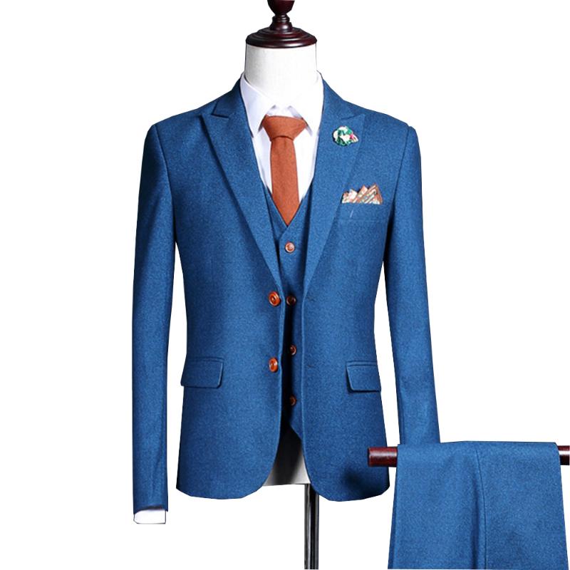 Blue Retro gentleman style custom made Men' suits tailor suit Blazer suits for men 3 piece (Jacket+Pants+Vest
Blue Retro gentleman style custom made Men' suits tailor suit Blazer suits for men 3 piece (Jacket+Pants+Vest