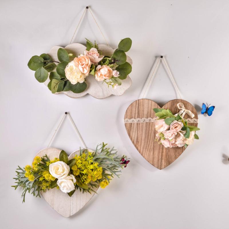 Nordic Creative Wooden Board Simulation Flower Wreath Wall Hanging Decoration Artificial Fake Flower Dried Plant Garland, Wt023-4
Nordic Creative Wooden Board Simulation Flower Wreath Wall Hanging Decoration Artificial Fake Flower Dried Plant Garland, Wt023-4