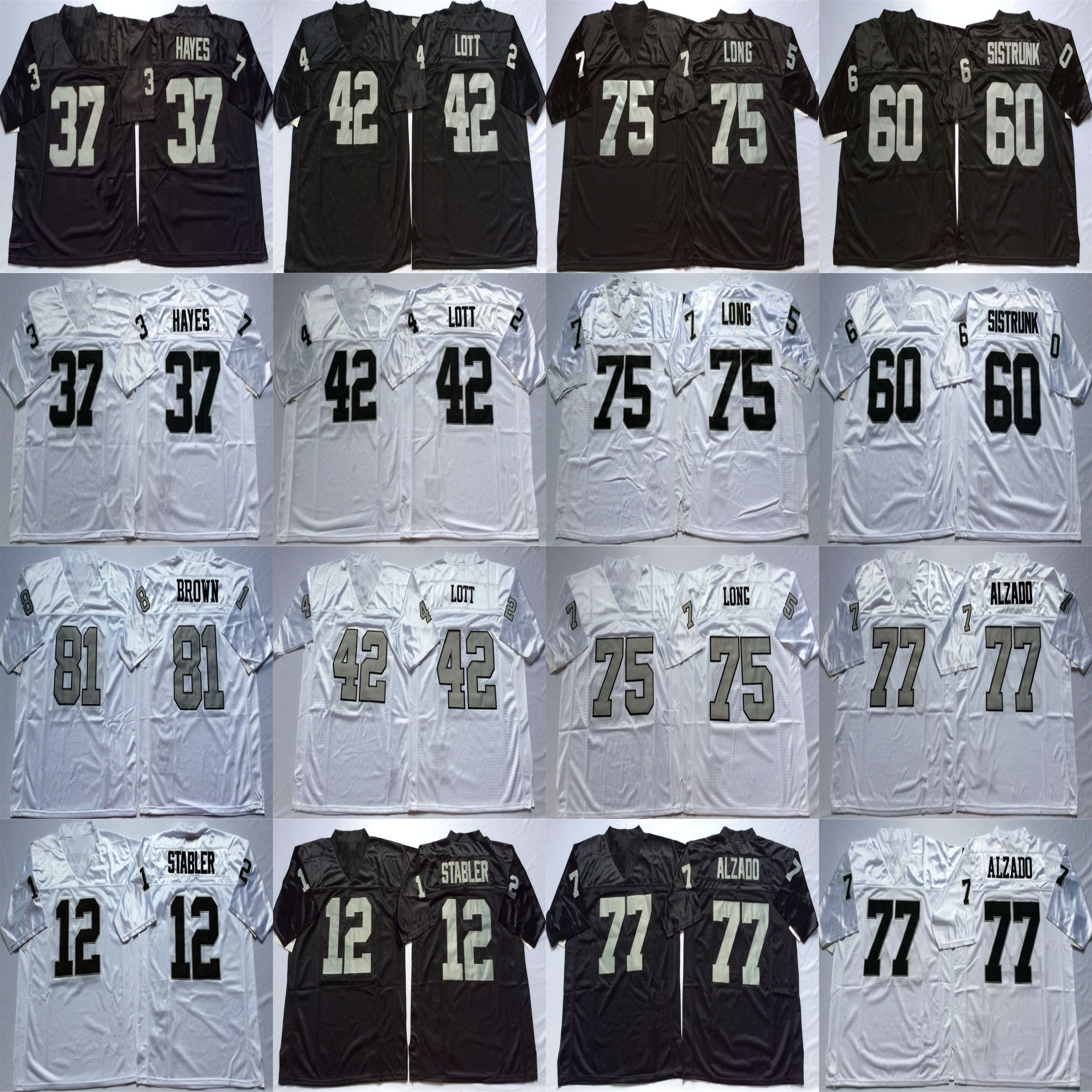 Lester Hayes Ronnie Lott Otis Sistrunk Howie Long Lyle Alzado College Jersey NCAA Retro Football Jerseys Stitched Mens White Black, Black #82
Lester Hayes Ronnie Lott Otis Sistrunk Howie Long Lyle Alzado College Jersey NCAA Retro Football Jerseys Stitched Mens White Black, Black #82