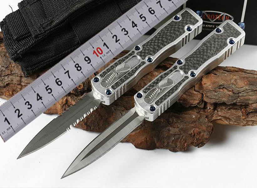 Microtech Makora Custom Prototype Double Action Automatic Outdoor Camping Knife Carbon fiber Handle Survival Hunting Knives 2 Styles P963M
Microtech Makora Custom Prototype Double Action Automatic Outdoor Camping Knife Carbon fiber Handle Survival Hunting Knives 2 Styles P963M