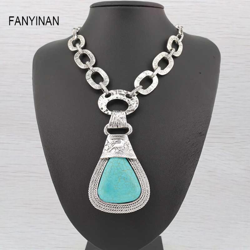 Summer Brand fashion big stoneurquoise Necklace& Pendant Bohemia style Popular Choker jewelry wholesale
Summer Brand fashion big stoneurquoise Necklace& Pendant Bohemia style Popular Choker jewelry wholesale