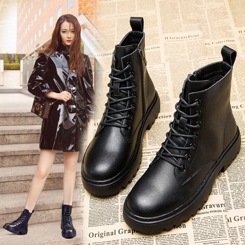 DM469 Fashion Women Boots Autumn Winter Shoes Soft Bottom Genuine Leather Flat Mid Calf Boots Women casual Boot, Black cotton
DM469 Fashion Women Boots Autumn Winter Shoes Soft Bottom Genuine Leather Flat Mid Calf Boots Women casual Boot, Black cotton