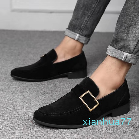 Style Factory Direct Springmens Cross-Border Mens Shoes Business Dress Mens Shoes Scrub Large Size British Shoes Mens Fashion