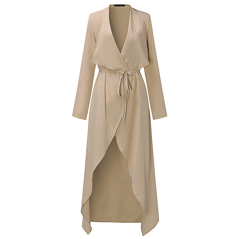 Women Fashion Trench Coat Long Cardigan Spring Belted Solid Long Coat Casual Ruffles Elegant Outerwear Thin Trench Coats 5XL, Beige
Women Fashion Trench Coat Long Cardigan Spring Belted Solid Long Coat Casual Ruffles Elegant Outerwear Thin Trench Coats 5XL, Beige