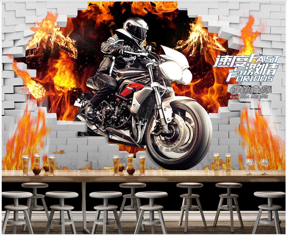 3d wallpaper custom photo mural on the wall Breaking the wall motorcycle flame home decor 3d wall murals wallpaper for living room, Non-woven wallpaper
3d wallpaper custom photo mural on the wall Breaking the wall motorcycle flame home decor 3d wall murals wallpaper for living room, Non-woven wallpaper