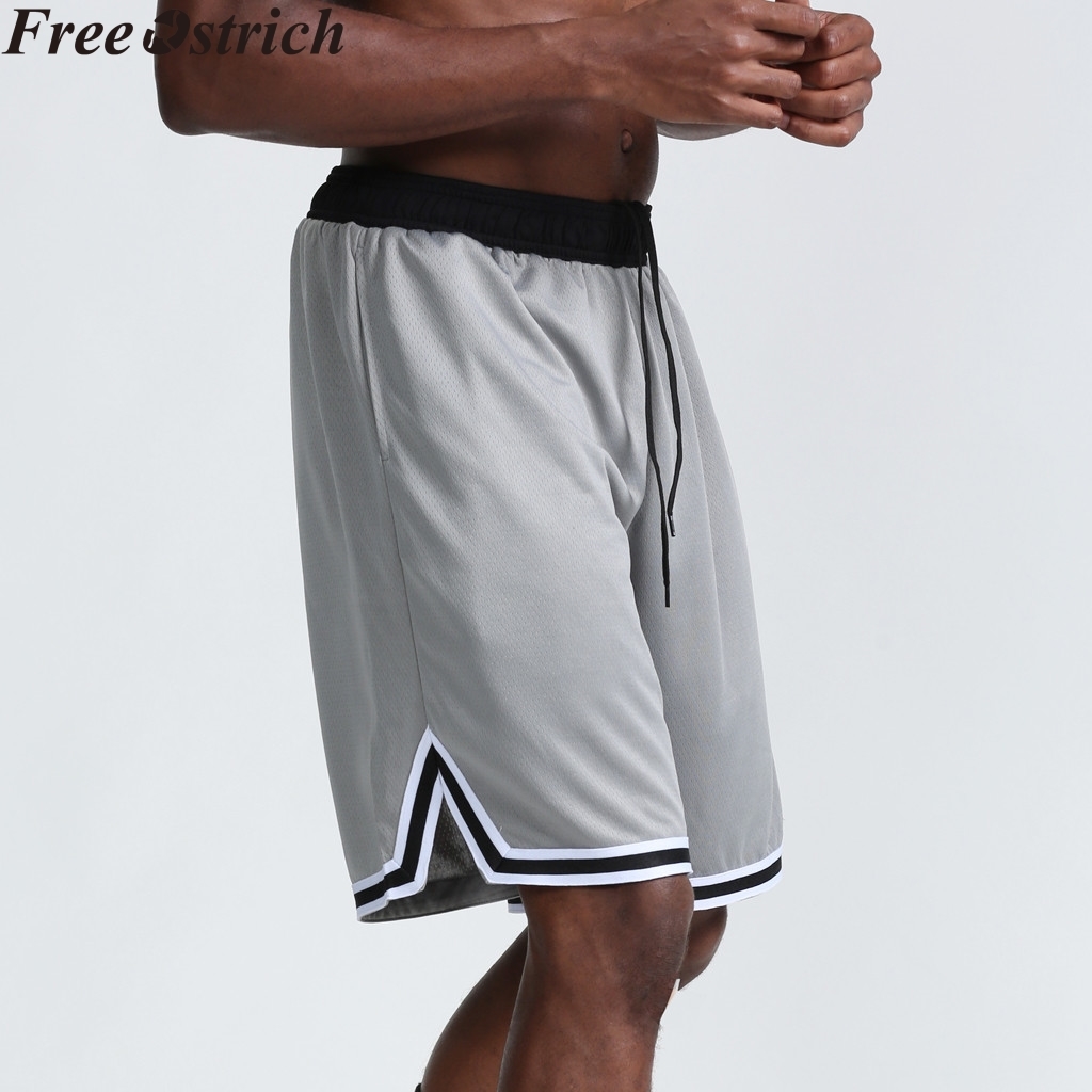 Men summer quick-drying loose shorts plus size comfort breathable basketball sweatpants strapwork workout running sports shorts T200718