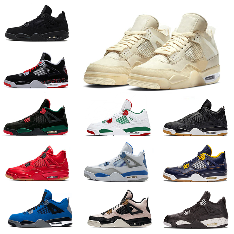 2021 Top Quality Sail Mens Womens High IV Jumpman 4s Basketball Shoes Black Cat Trainers University Blue White Cement Designer Sneakers Size 13, B3 what the 36-47
2021 Top Quality Sail Mens Womens High IV Jumpman 4s Basketball Shoes Black Cat Trainers University Blue White Cement Designer Sneakers Size 13, B3 what the 36-47