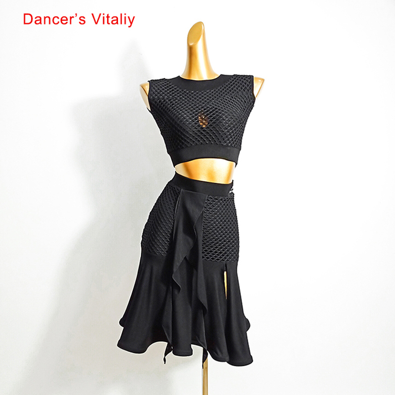 Latin Dance Female Adult High-end Sleeveless Shirt Performance Clothes New Elegant Top Or Skirt Profession Competitio Clothing, Black top
Latin Dance Female Adult High-end Sleeveless Shirt Performance Clothes New Elegant Top Or Skirt Profession Competitio Clothing, Black top