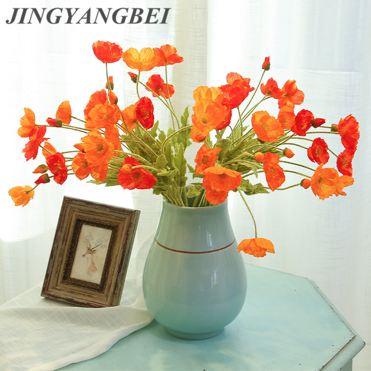 60cm Spring 4 Heads Poppy Artificial Flowers DIY Wedding Christmas Party Home Decoration Silk Flower Wall Materials, Green
60cm Spring 4 Heads Poppy Artificial Flowers DIY Wedding Christmas Party Home Decoration Silk Flower Wall Materials, Green