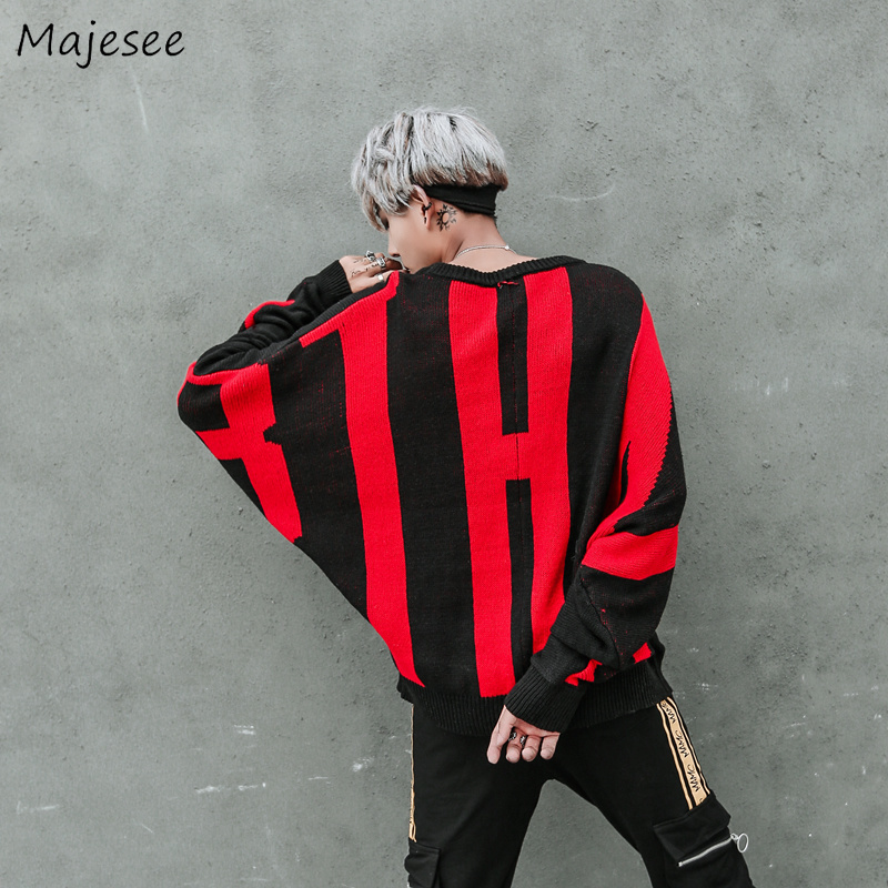 Sweaters Men O-Neck Printed Loose Simple All-match European Style Daily Soft Sweater Mens Bat Sleeve Hip Hop Knitting Clothing MX200711, White;black
Sweaters Men O-Neck Printed Loose Simple All-match European Style Daily Soft Sweater Mens Bat Sleeve Hip Hop Knitting Clothing MX200711, White;black