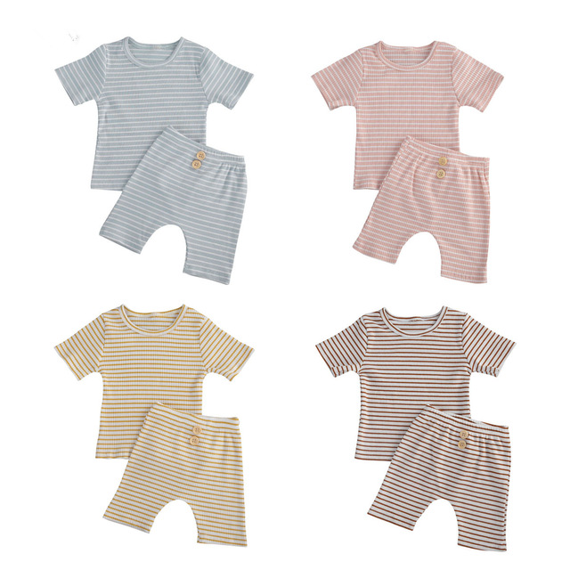 Little Baby Boy 2PCS Knitted Set Classical Round Neck Striped Short Sleeve Top+ Button Elastic Waist Pants
Little Baby Boy 2PCS Knitted Set Classical Round Neck Striped Short Sleeve Top+ Button Elastic Waist Pants
