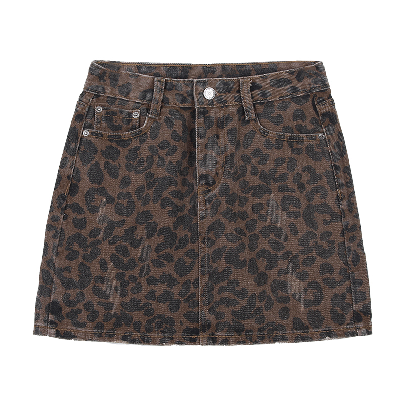 Sexy Leopard print denim skirt women Summer bodycon high waist pencil skirt Streetwear women fashion casual mini faldas, Brown
Sexy Leopard print denim skirt women Summer bodycon high waist pencil skirt Streetwear women fashion casual mini faldas, Brown