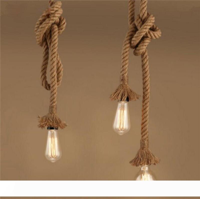 Vintage Rope chandelier E27 Industrial Loft Rope LED Ceiling Pendant Lamp for Interior Cafe Restaurant Bar Corridor Decoration Lighting
Vintage Rope chandelier E27 Industrial Loft Rope LED Ceiling Pendant Lamp for Interior Cafe Restaurant Bar Corridor Decoration Lighting