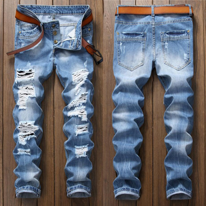 New Fashion Men Skinny Jeans Rip Jeans Ripped Pant Slim Fit Pant Casual Denim Long Frayed, As pic
New Fashion Men Skinny Jeans Rip Jeans Ripped Pant Slim Fit Pant Casual Denim Long Frayed, As pic