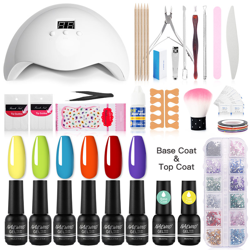 NAILWIND Set for Manicure Nails Gel Polishes Kit UV/Led Lamp Machine Nail Art Decorations Tools Manicure Set Stickers For Nails
NAILWIND Set for Manicure Nails Gel Polishes Kit UV/Led Lamp Machine Nail Art Decorations Tools Manicure Set Stickers For Nails