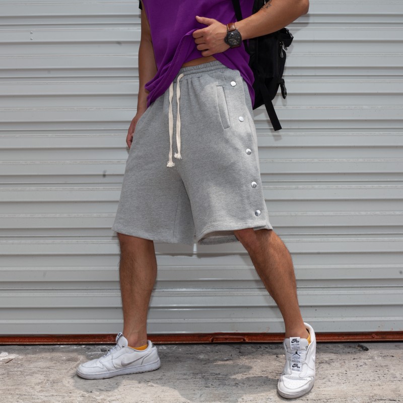 Muscle Fitness High Street Pure Cotton Fog Wind Buckle Sports Button Shorts Side Solid Gray Men and Women Shorts
Muscle Fitness High Street Pure Cotton Fog Wind Buckle Sports Button Shorts Side Solid Gray Men and Women Shorts
