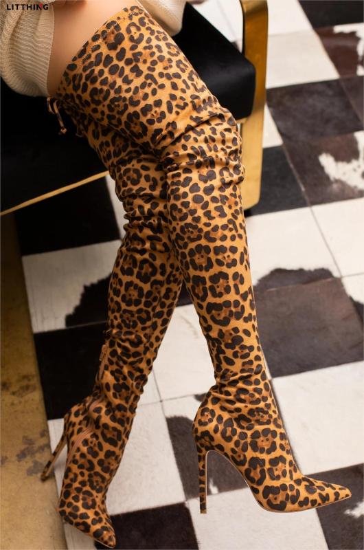 LITTHING 2020 Women Over The Knee Sock Boots High Heels Long Winter Stretch Leopard Snow Boots Platform Lace Up Lady Shoes, Leopard1
LITTHING 2020 Women Over The Knee Sock Boots High Heels Long Winter Stretch Leopard Snow Boots Platform Lace Up Lady Shoes, Leopard1