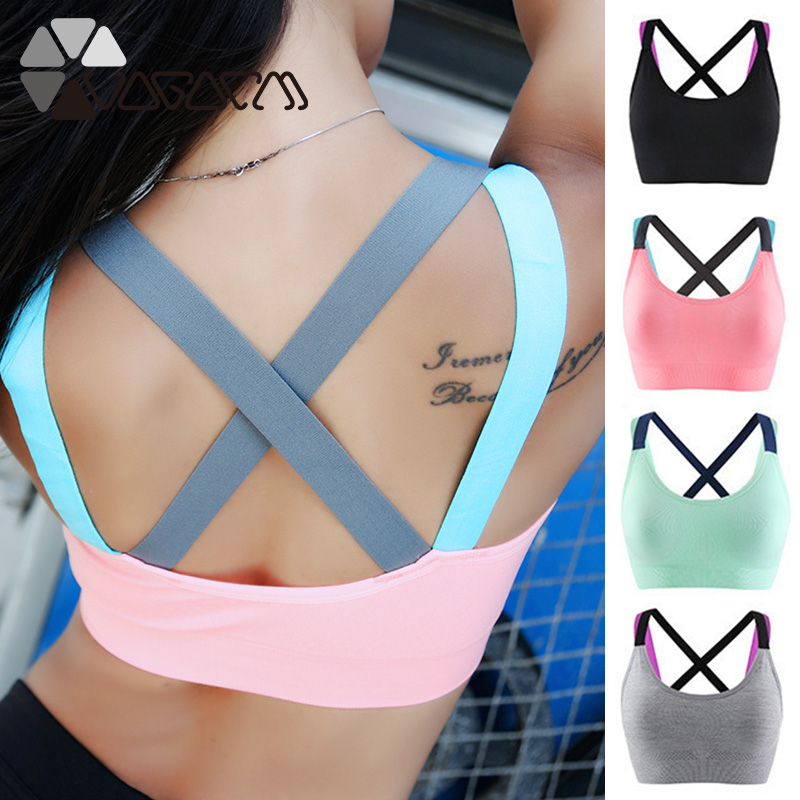Women Fitness Sports Bra Shockproof Running Wear Cross Back Breathable Steel Ringless Underwear Padding Push Up Yoga Bra Top, Black
Women Fitness Sports Bra Shockproof Running Wear Cross Back Breathable Steel Ringless Underwear Padding Push Up Yoga Bra Top, Black