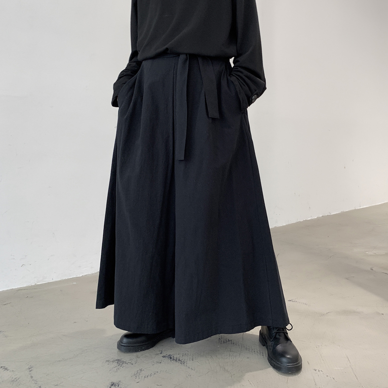 Men Japan Style Loose Casual Black Kimono Wide Leg Pant Male Women Streetwear Hip Hop Punk Gothic Ribbon Harem Skirt Trouser Mid
Men Japan Style Loose Casual Black Kimono Wide Leg Pant Male Women Streetwear Hip Hop Punk Gothic Ribbon Harem Skirt Trouser Mid