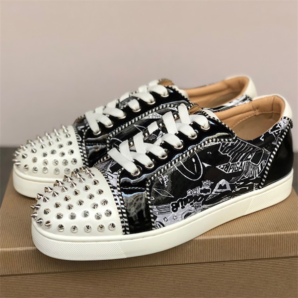 2020 Men Women Red Bottom Sneakers Version Multi Colors Junior Spikes Orlato Trainers Men Wedding Party Shoes with Box EU47