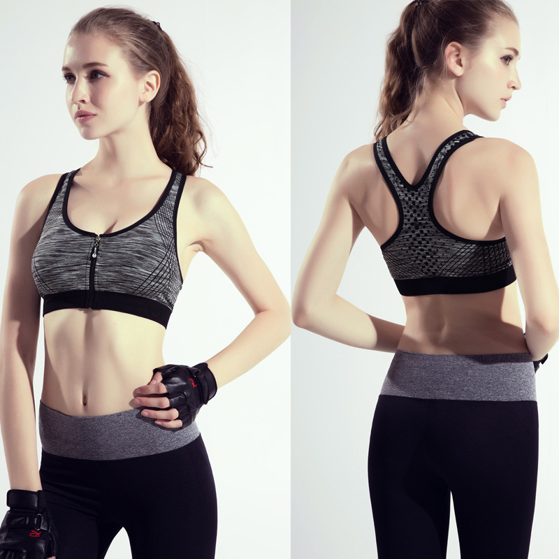 Women Front Zipper Sports Bra Without Steel Ring Shockproof And Quick-drying Running Fitness Sports Underwear Female Yoga Bra, Blue
Women Front Zipper Sports Bra Without Steel Ring Shockproof And Quick-drying Running Fitness Sports Underwear Female Yoga Bra, Blue