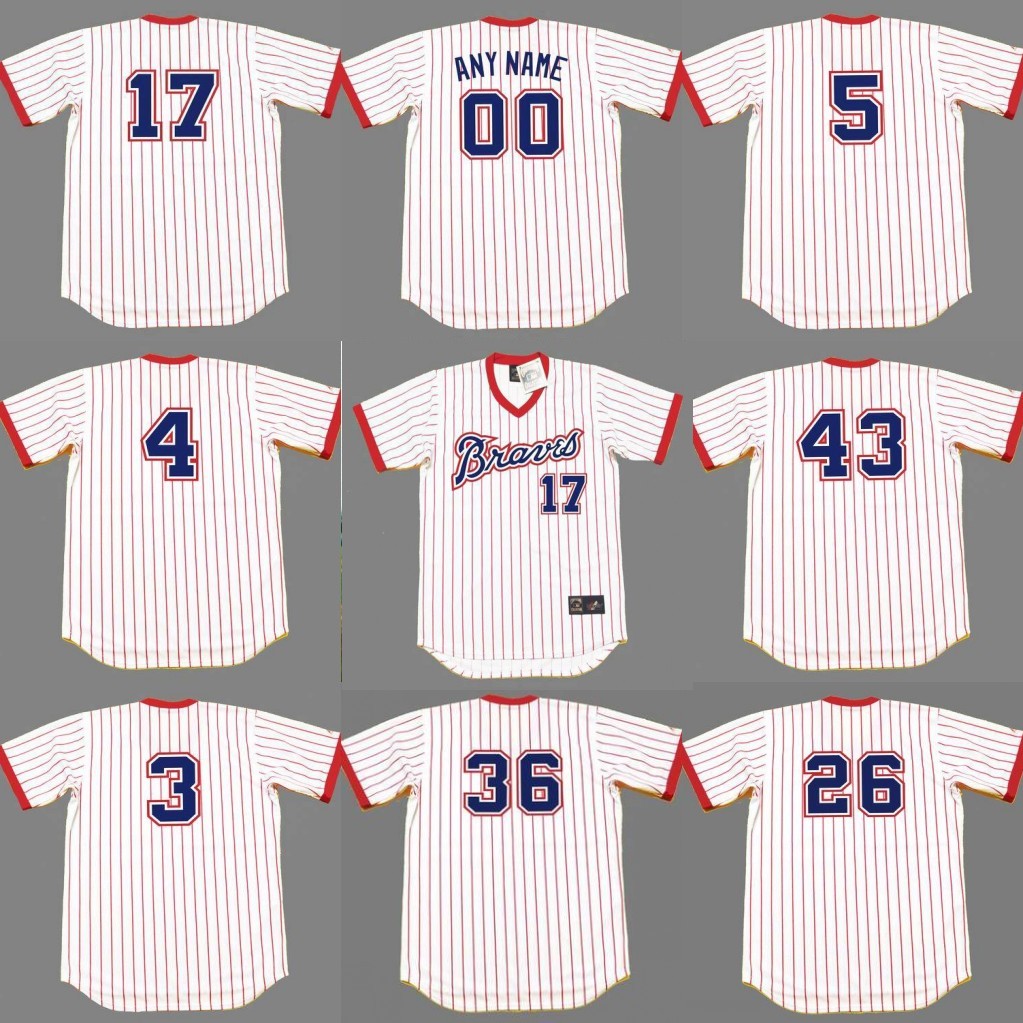 Atlanta 4 BIFF POCOROBA 5 BOB HORNER 43 CITO GASTON 3 DALE MURPHY 36 GARY MATTHEWS 26 GENE GARBER 17 GLENN HUBBARD 35 PHIL NIEKRO jersey, Black
Atlanta 4 BIFF POCOROBA 5 BOB HORNER 43 CITO GASTON 3 DALE MURPHY 36 GARY MATTHEWS 26 GENE GARBER 17 GLENN HUBBARD 35 PHIL NIEKRO jersey, Black