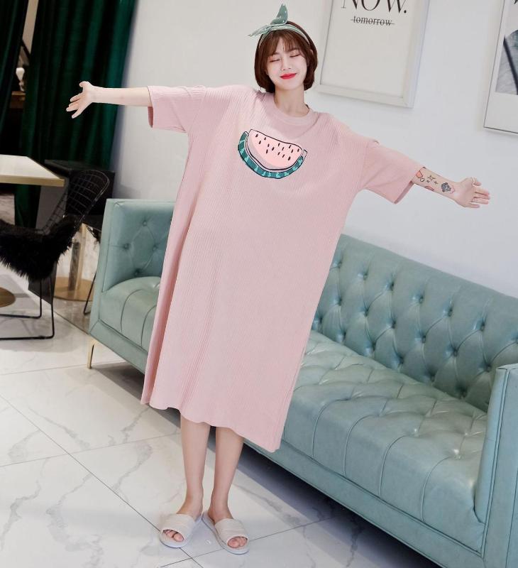 Sweet Girl Cartoon Nightgown Oversize Cotton Lingerie Nightdress Loose Female Night Gown Sleeping Dress Cute Sleepwear Homedress, C-purplish red
Sweet Girl Cartoon Nightgown Oversize Cotton Lingerie Nightdress Loose Female Night Gown Sleeping Dress Cute Sleepwear Homedress, C-purplish red