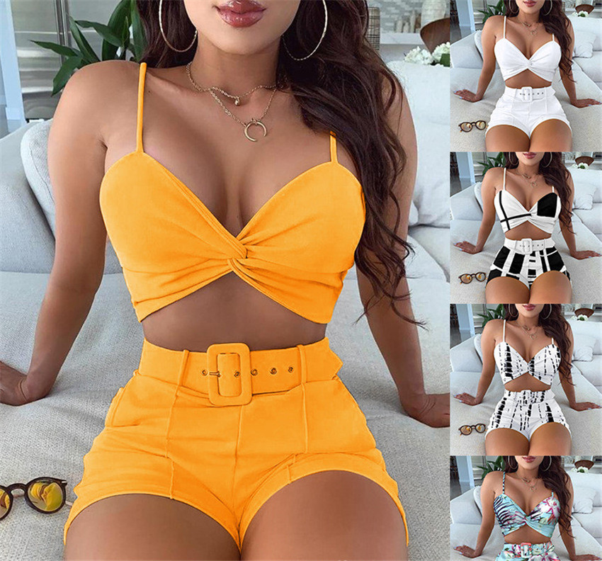 Summer Womens 2 Piece Sets Casual Color Block Striped Cami Tops Shorts Tracksuits Ladies Spaghetti Strap V Neck Tops and Short Pants Sets
Summer Womens 2 Piece Sets Casual Color Block Striped Cami Tops Shorts Tracksuits Ladies Spaghetti Strap V Neck Tops and Short Pants Sets