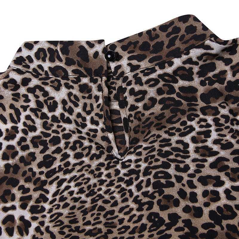 VONDA Summer Leopard Print Blouse 2019 Casual Sevy Women Blouse Long Sleeve Vintage Office Shirt Asymmetrical Long Top Plus Size T200321