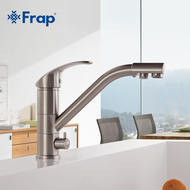 Frap Kitchen sink Faucet Water Faucet Brass Body Nickel Water Purification Function 360 Degree Rotation Single Handle F4321-5
Frap Kitchen sink Faucet Water Faucet Brass Body Nickel Water Purification Function 360 Degree Rotation Single Handle F4321-5