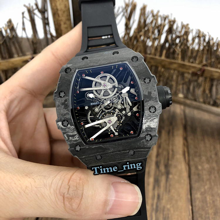 Top version RM027 Skeleton Dial Carbon Fiber Case Automatic Mechanical Movement RM027 Mens Watch Black Rubber Strap Designer Sport Watches, Professional waterproof
Top version RM027 Skeleton Dial Carbon Fiber Case Automatic Mechanical Movement RM027 Mens Watch Black Rubber Strap Designer Sport Watches, Professional waterproof