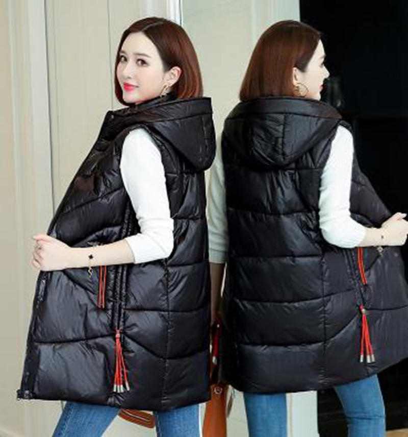 Wholesale new autumn and winter fashion women's mid-length slim waistcoat cotton vest jacket, Coffee 
Wholesale new autumn and winter fashion women's mid-length slim waistcoat cotton vest jacket, Coffee