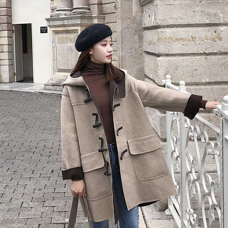 FTLZZ New Winter Elegant Women Horn Button Hooded Solid Coat Sweet Lady Loose Thick Warm Outwear, Khaki
FTLZZ New Winter Elegant Women Horn Button Hooded Solid Coat Sweet Lady Loose Thick Warm Outwear, Khaki