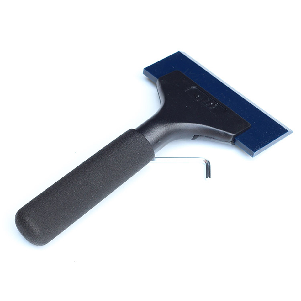 Professional Grade Power Squeegee for Vinyl Wrap Install, BlueMax Rubber Blade Scraper with Reinforced Handle, Heavy Duty Window Tint Tool QH-02T