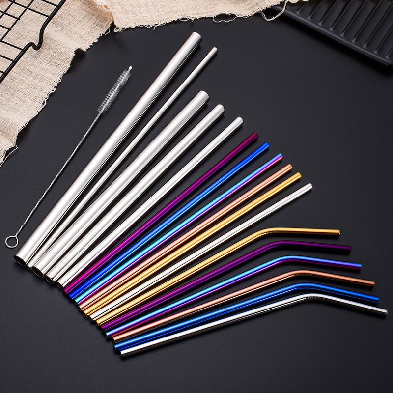 304 Stainless Steel Straw Creative Color Straight Tube Elbow Set Milk Tea Beverage Cocktail Straw Cleaner Brush Bar Drinking Tool FreeDHL
304 Stainless Steel Straw Creative Color Straight Tube Elbow Set Milk Tea Beverage Cocktail Straw Cleaner Brush Bar Drinking Tool FreeDHL